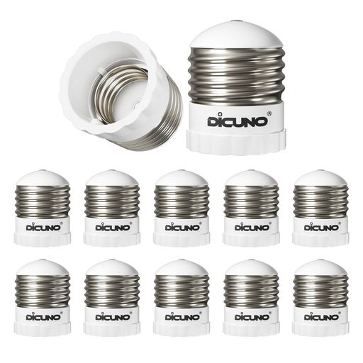 DiCUNOE26右向き矢印E17口金変換アダプタ電球ソケット10個入