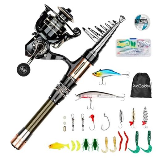 釣りセット釣り竿リール2.1m炭素伸縮投げ竿初心者用釣り入門釣り具カーボンロッドスピニングリール200m..
