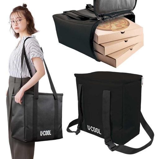 U-COOL3WAY保冷温バッグクーラーボックス25Lピザバッグショルダーバッグ肩掛けカバンリュックスクバ買..