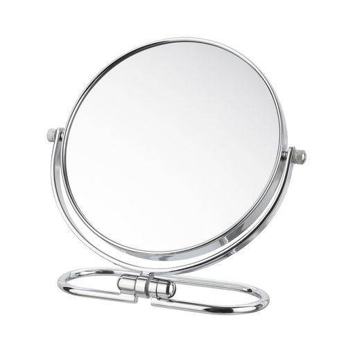 ポータブル折りたたみ式トラベルメイクアップミラー、1X/3倍拡大鏡バニティミラー、両面360°回転、ハン..