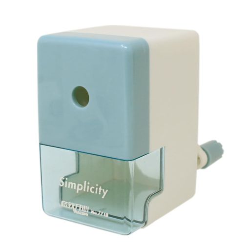 MILASIC鉛筆削り手動Aタイプ-ブルー携帯小学生軽量軽いコンパクトかわいいおしゃれキラキラカラフル