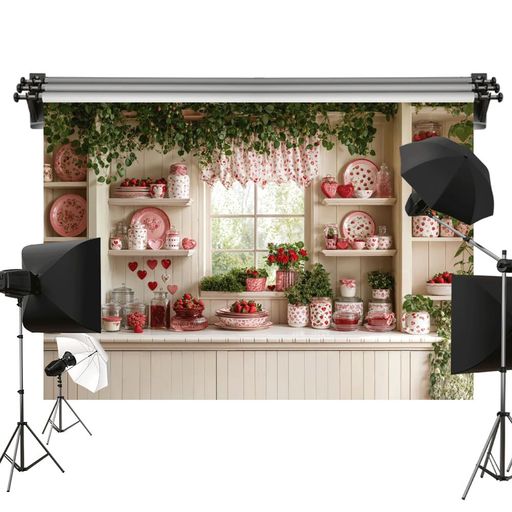 Kate2.2x1.5m背景布春背景シートいちご背景布撮影用カスタマイズ可能な背景