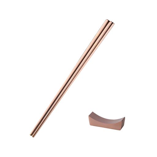 TUPMFG箸ステンレス箸韓国箸金属箸箸置きセットおしゃれカビしない錆びにくい衛生丈夫18-8ステンレス製..