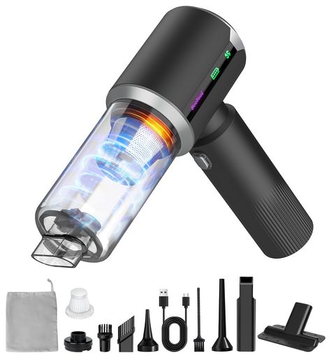 BeeToolハンディクリーナー多機能【3種吸引モード&ディスプレイ搭載】40000Pa驚きの吸引力車用掃除機コ..