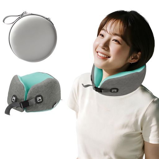 ネックピロー【2025年最新】超軽量・低反発一体式収納盒飛行機/新幹線/車/バス旅行用U型首枕携帯枕サイズ調節カバー洗濯可男女兼用お昼寝/オフィス/仮眠に最適人間工学設計誕生日/父の…