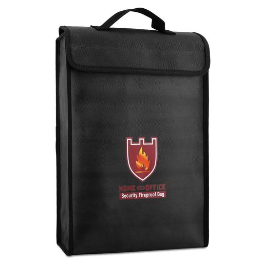 耐火バッグATiC書類収納バッグ耐火袋38cmx30cmx6.5cm製耐火・耐熱・耐水二重防火お金・貴重品・重要書類等を保護耐火温度1000°Cドキュメント保管バッグセーフティーバッグリポバッテリーケ…