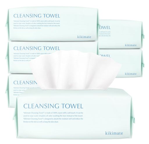 kikimateクレンジングタオル使い捨てタオル【国内メーカー】300枚入り(100枚x3個セ...