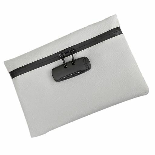 DONGFANGB耐火バッグ鍵付き袋小型鍵付きポーチ収納ボックス集金袋貴重品ボックス盗難防止防犯バッグ小..