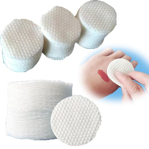 Mirhuaコットン200枚入り丸型ふきとり用化粧水用拭き取り詰め替え毛羽立たない凹凸エンボス薄型多用途..