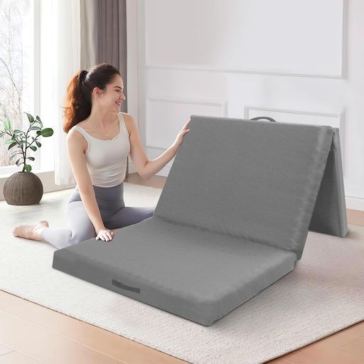 マットレス折り畳み敷布団ベッドマット座布団高反発三つ折シングルセミダブル厚さ8CM来客用コンパクト..