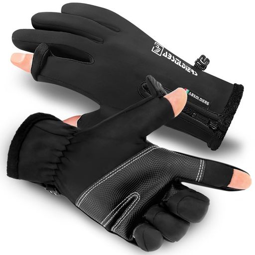 アウトドアグローブフィッシンググローブ防寒メンズ【360度防寒保温・2022最新防水強化】【開閉式・2指..