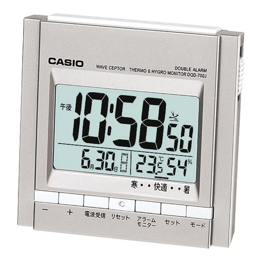 CASIO(カシオ)置時計WAVECEPTOR電波時計温度・湿度表示DQD-700J-8JF