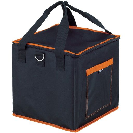 トラスコ中山(TRUSCO)折りたたみ角バッグMフタ付き収納ケース収納ボックスブラック350x350xH350mmTRK35..