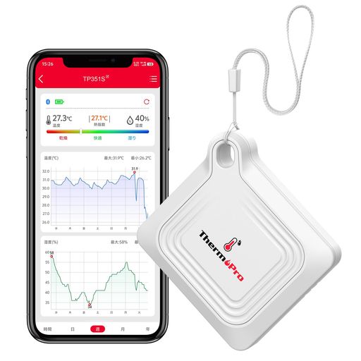 ThermoPro温湿度計Bluetooth温度湿度計デジタル温度計無線高精度スマホで温度湿度管理アラーム機能スト..