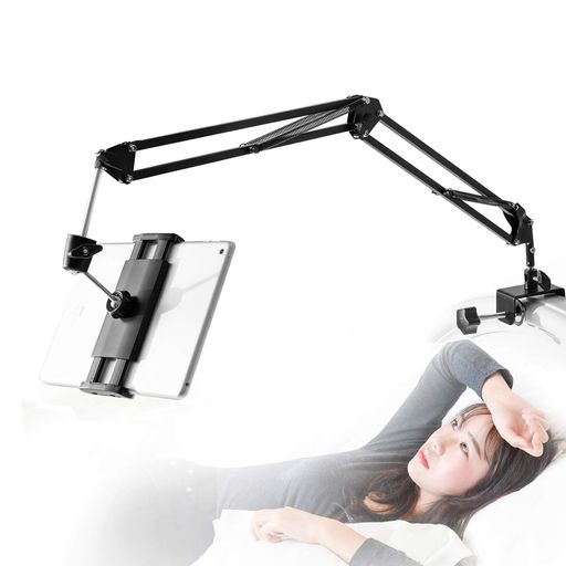 【2023最新型】タブレットスタンドアーム寝ながらベッド用360回転のスマホホルダー5.5～12.9インチforiPadPro、iPad、Kindle、N-Switch、androidsurface、iPhone多機種対応