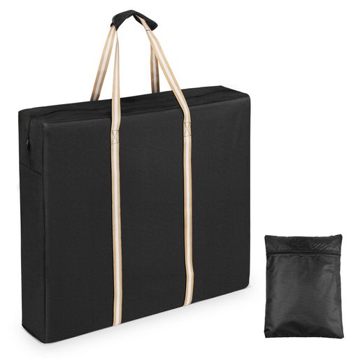 Iptiendaトートバッグ折りたたみテーブル収納バッグテーブル収納ケースキャンプソーラーパネル収納バッグ600D防水キャンプトートバッグ大容量撥水加工深型収納キャリーバッグ-ブラック(86L)