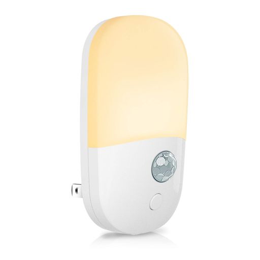 LEDセンサーライト室内人感センサーライトナイトライト常夜灯足元灯コンセント式電球色三つモード省エ..