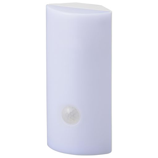 オーム(OHM)センサーライト人感センサー電池式明暗センサーLED60ルーメン玄関/廊下/階段置き型コーナー..