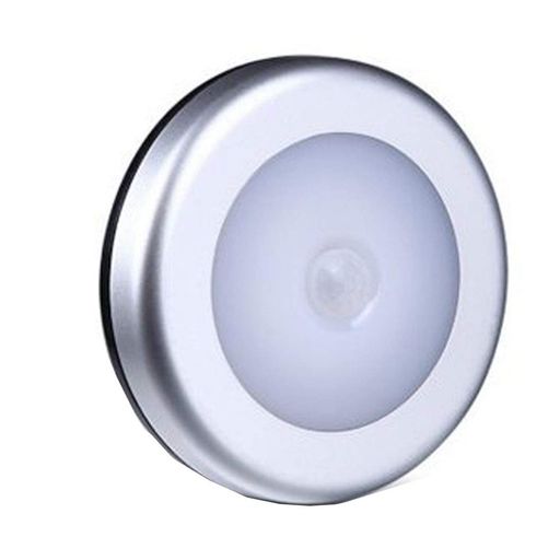 センサーライト室内屋内人感丸形階段ライト玄関ライトセンサーLED廊下電池式フットライトLSF-03(ホワイ..