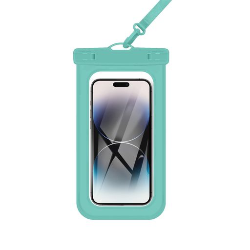 スマホ防水ケース透明プ調節可能首かけタッチ操作高透過率水中撮影顔認証最大7.0”スマホに対応可能潜水水泳雪お風呂温泉適用(1枚セット緑)