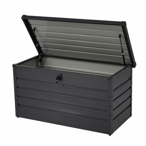 OSJ屋外収納庫収納ボックス収納庫物置屋外小型置き配ストッカー物置ゴミ箱ボックス大容量収納ケース350L戸外収納スチール物置ガーデニング庭