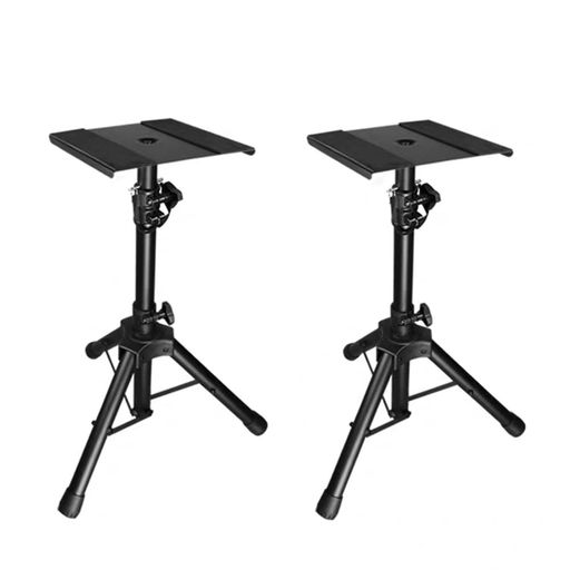 Vonacmeピーカースタンドスピーカーマウント耐荷重20kg中小型スピーカー折りたたみ式65-110cm高さ調整可能本棚スピーカー用2本セット