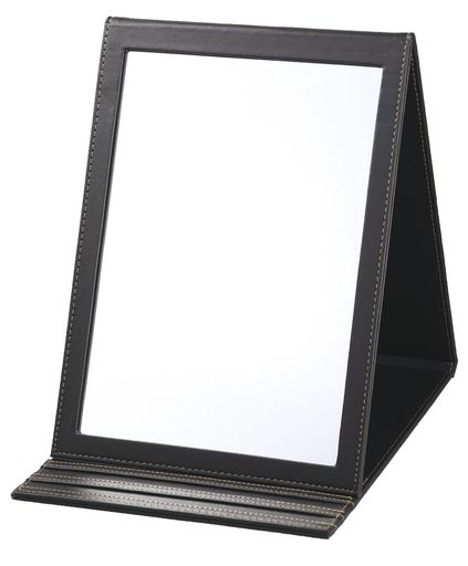 プロスタイルフェイクレザー卓上ミラーブラックFL-3000