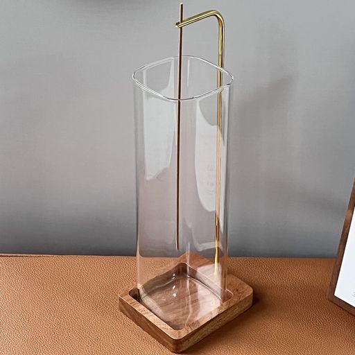 GreenGardenお香立てスクエアガラスインセンスホルダーおしゃれガラス製灰こぼれない癒し線香立て御洒..