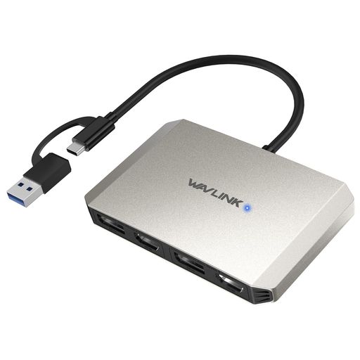 WAVLINKUSB3.0/USBC対応DisplayPortおよびHDMIアダプターhdmiノートパソコンドック、DisplayLinkデュア..