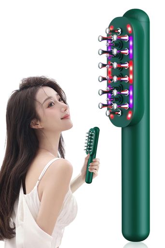 電気ブラシ頭筋リフトブラシRF美顔器リフトブラシ電動頭皮ブラシ紫/赤い光温感emsRFEP微電流光美容ローションボックス付き男女兼用乾湿両用4段階5モード頭に使用できIP65防水自動タイマ…