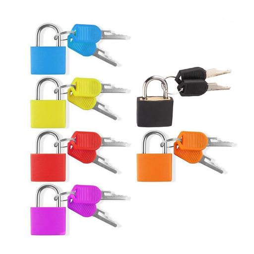 GOODCHI南京錠スーツケースロック6個セット金属製携帯型盗難防止安全性用ロックかわいいマルチカラー学..