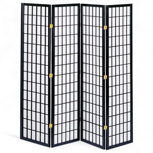 J-kitchens和風衝立パーテーション4連ブラック間仕切り
