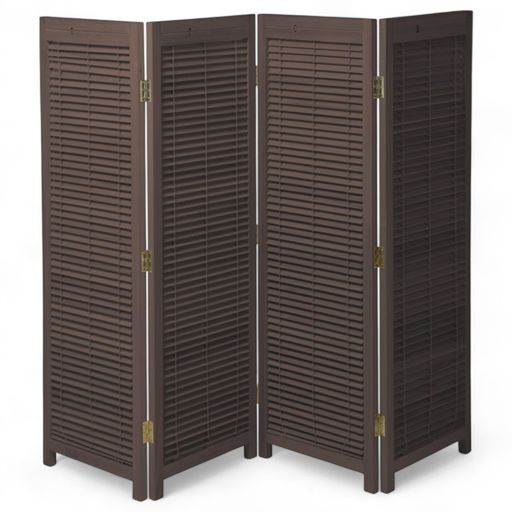 J-kitchens衝立パーテーション4連ブラウン間仕切り