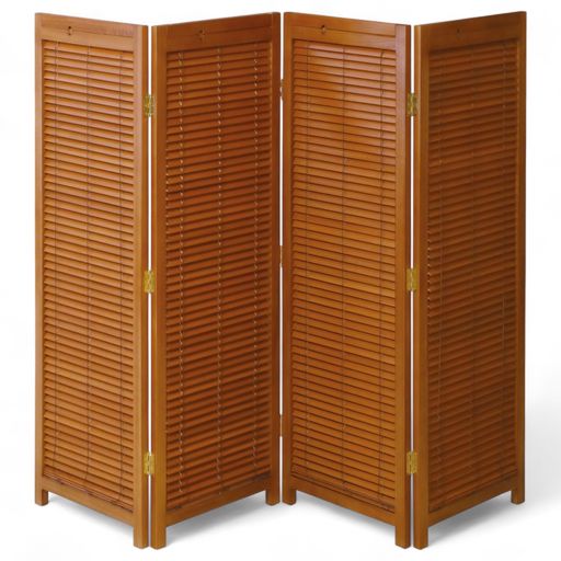 J-kitchens衝立パーテーション4連ミディアムブラウン間仕切り