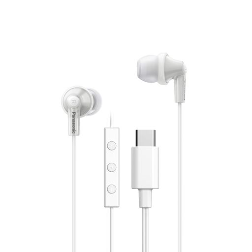 パナソニックカナル型イヤホン有線マイク付きType-CホワイトRP-HJE150C-W