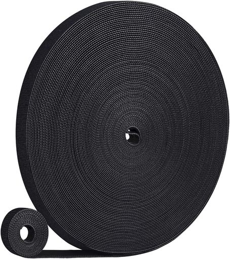 魔术贴 - YUENWUZINIC マジックバンド 結束バンド 15mmx15m マジック結束バンド 面ファスナー マジックテープ 結束テープ 強力 ベルクロテープ 防水 耐熱 自由にカット 繰り返し利用可能 配線整理 配線…