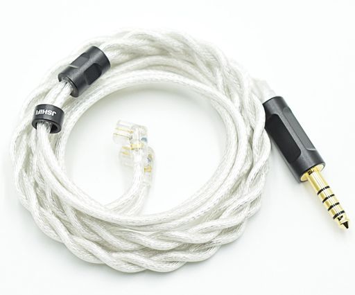 QDC4.4mmリケーブル 2芯バランス同軸ケーブル銀メッキ・単結晶銅混合線材 4.4mmイヤホンアップグレードケーブル 中華QDCイヤフォン交換ケーブル (QDC4.4mm)