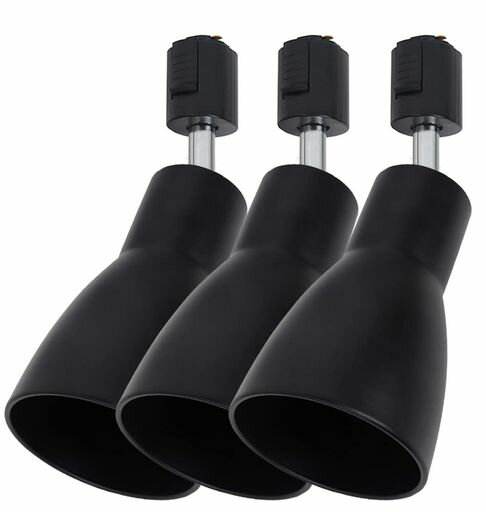 3個セットダクトレール用E26照明器具ブラックダクトレール照明レールライトレールledライティングバー用スポットライトリビング廊下寝室商業施設店舗展示場角度調節(電球なし)