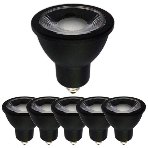 VIMLITEledハロゲン電球e11ブラック調光器対応6WスポットライトLEDハロゲンランプ50W~60W相当密閉器具対応6個セット(濃い電球色(2300K)本体黒(口金E11調光))