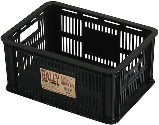 JEJアステージラリーコンテナ#15ブラックバスケットコンテナ[W約41xD約30xH約19cm]メッシュボックスガ..