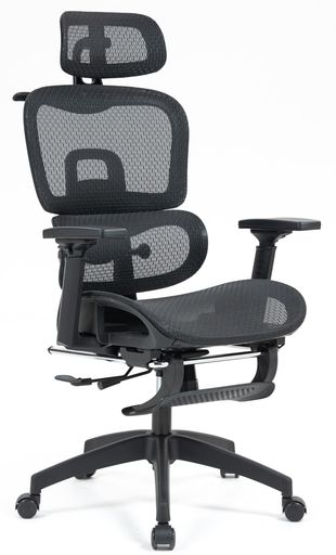 SYALENオフィスチェアメッシュ椅子チェアキャスターロッキングリクライニングハイバックランバーサポー..