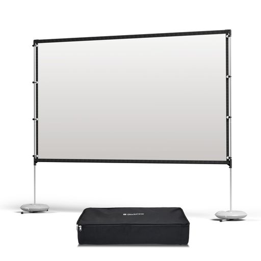 BladeCineプロジェクタースクリーンスタンド付き100インチ自立式屋外/屋内兼用ポータブル4K対応両面投..