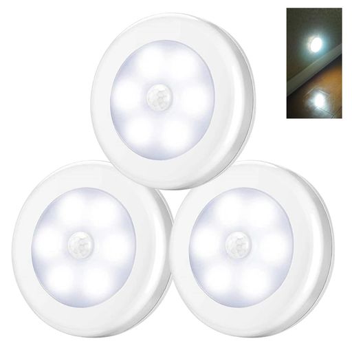 人感センサーライト室内屋内LEDフットライトナイトライト電池式コードレス玄関明るい夜間玄関トイレ廊..