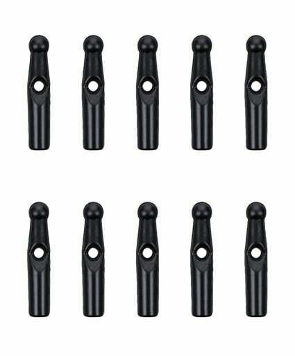 SAKIRABITOつゆ先傘露先キャップ10個セット針糸付き傘部品交換修理パーツ2mm(ブラック)