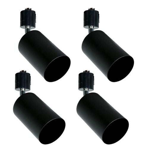 ダクトレール用スポットライト器具ダクトレール用照明器具ライティングバー用スポットライトレールライトスポットライト器具のみ電球無し(4セット黒-E17)