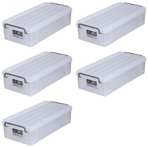 JEJアステージ収納ボックス日本製NCボックス#30積み重ねおもちゃ箱[幅34x奥行71.5x高さ18cm]5個セット