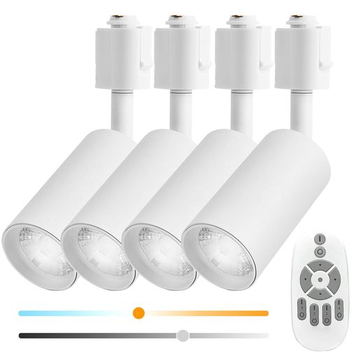 ダクトレールスポットライト調光調色リモコン付き10W大光量1180lm100W相当レールライトスポットライト..