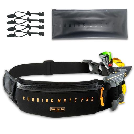 TeamOneDayランニングポーチRunningMatePRO2ゼッケンベルトマラソンポーチ揺れない防水ジェルスロットx..