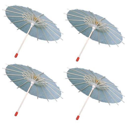 YiyiLai直径20cm4本セット紙傘白いパラソルDIYペーパー傘和風日傘花嫁用結婚式記念日道具撮影用装飾インテリア飾り(4)