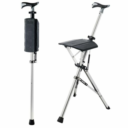 【Ta-DaChairターダチェア】85cmステッキチェア2年保証杖椅子椅子になる杖一脚杖ステッキチェアー祖父母プレゼント三脚椅子杖軽量ワンタッチ散歩ハイキング...